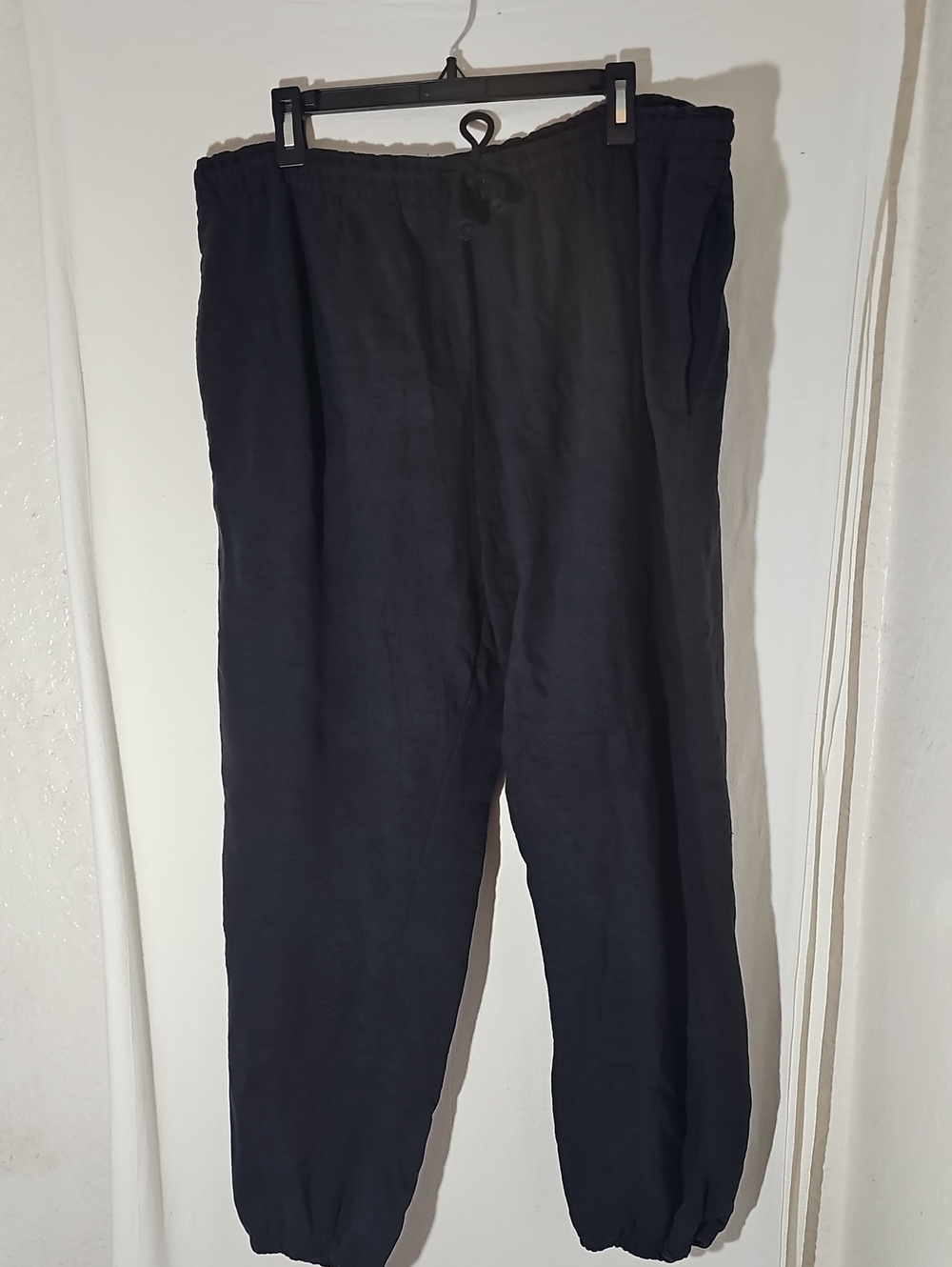 Athletech Black Drawstring Joggers with Elastic Cuffs